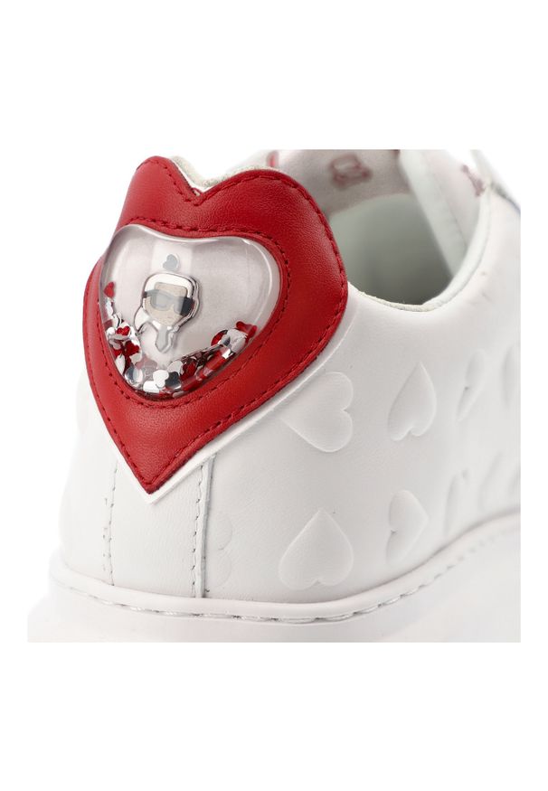 Białe Sneakersy Karl Lagerfeld Eleganckie Obuwie Damskie. Okazja: na co dzień. Zapięcie: sznurówki. Kolor: biały. Materiał: skóra. Styl: elegancki