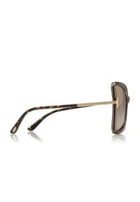 Tom Ford - TOM FORD - Brązowe okulary przeciwsłoneczne Gia. Kolor: brązowy. Materiał: materiał #5