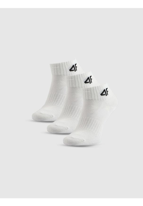 4f - 4F Skarpetki krótkie (3-pack) chłopięce - białe 35-37. Kolor: biały