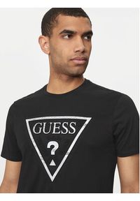 Guess T-Shirt M4YI86 K9RM1 Czarny Slim Fit. Kolor: czarny. Materiał: bawełna #4
