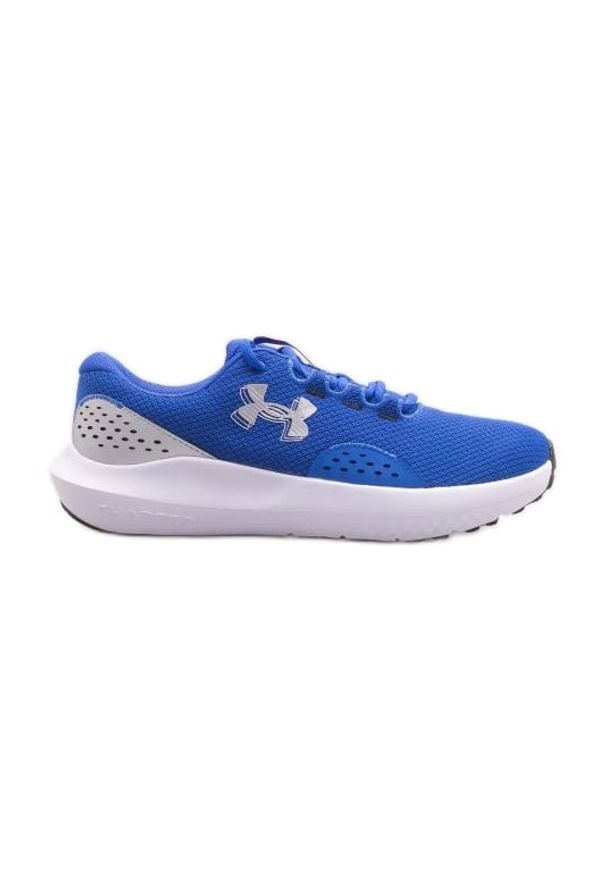 Buty do biegania Under Armour Surge 4 3027000-400 niebieskie. Kolor: niebieski. Materiał: materiał, syntetyk. Szerokość cholewki: normalna. Sport: fitness, bieganie