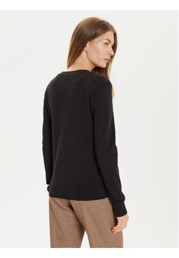 TOMMY HILFIGER - Tommy Hilfiger Sweter WW0WW44984 Czarny Regular Fit. Kolor: czarny. Materiał: syntetyk