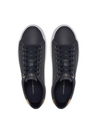 TOMMY HILFIGER - Tommy Hilfiger Sneakersy Essential Vulc Leather Sneaker FW0FW07778 Granatowy. Kolor: niebieski. Materiał: materiał #3