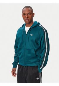 Adidas - adidas Bluza adicolor Spacer KS7423 Zielony ciemny Oversize. Okazja: na spacer. Kolor: zielony. Materiał: bawełna #1
