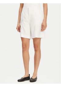 Calvin Klein Jeans Bermudy J20J225219 Biały Relaxed Fit. Kolor: biały. Materiał: bawełna