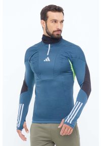 adidas Performance bluza treningowa Tiro 23 Competition Winterized kolor turkusowy wzorzysta. Kolor: turkusowy. Materiał: skóra, materiał. Długość: krótkie #1