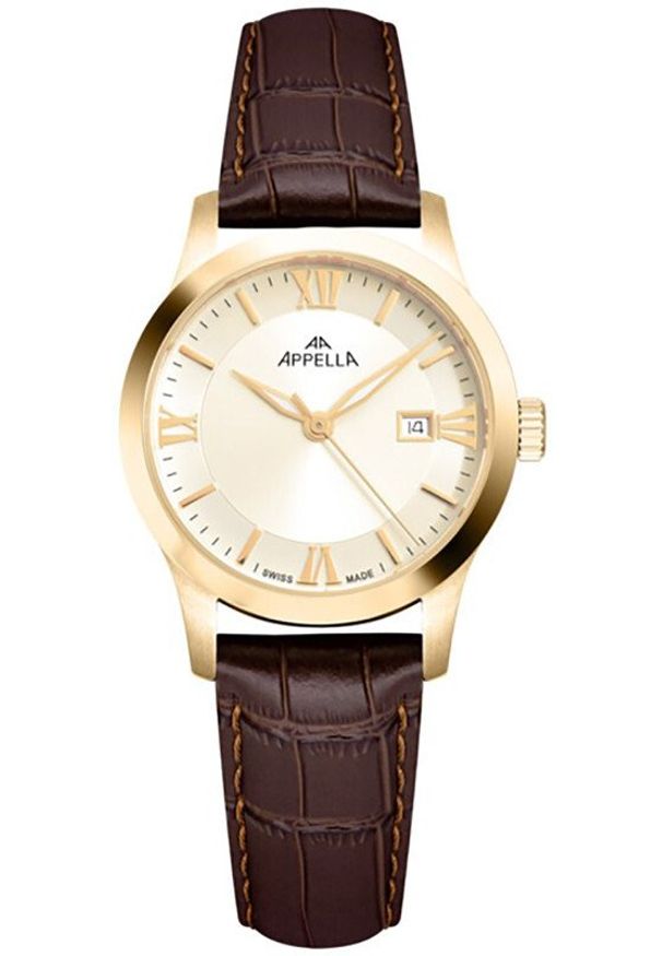 Acappella - Zegarek damski Appella L32004.1B61Q brązowy. Kolor: brązowy