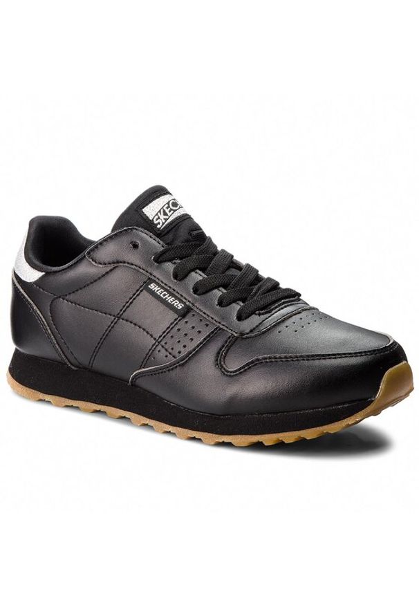 skechers - Skechers Sneakersy Old School Cool 699/BLK Czarny. Kolor: czarny. Materiał: skóra
