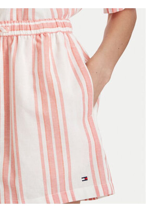 TOMMY HILFIGER - Tommy Hilfiger Piżama UW0UW06329 Kremowy Regular Fit. Kolor: kremowy. Materiał: bawełna