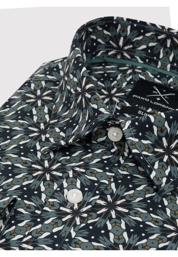 Pako Lorente - PAKO LORENTE – Koszula męska P22WF-1X-017-Z-S. Typ kołnierza: kołnierzyk klasyczny. Materiał: bawełna, elastan. Długość rękawa: długi rękaw. Długość: długie. Styl: klasyczny