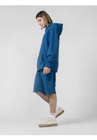 outhorn - Bluza oversize z kapturem męska - niebieska. Okazja: na co dzień. Typ kołnierza: kaptur. Kolor: niebieski. Materiał: bawełna, dresówka, poliester, dzianina. Wzór: nadruk. Styl: casual #5