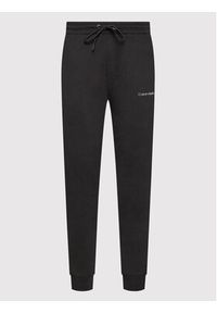 Calvin Klein Spodnie dresowe Small Logo K10K107954 Czarny Regular Fit. Kolor: czarny. Materiał: bawełna, dresówka #3