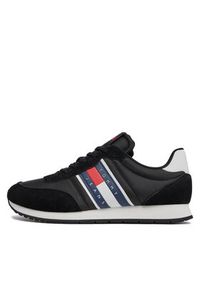 Tommy Jeans Sneakersy Tjm Runner Casual Ess EM0EM01351 Czarny. Okazja: na co dzień. Kolor: czarny. Materiał: materiał #6