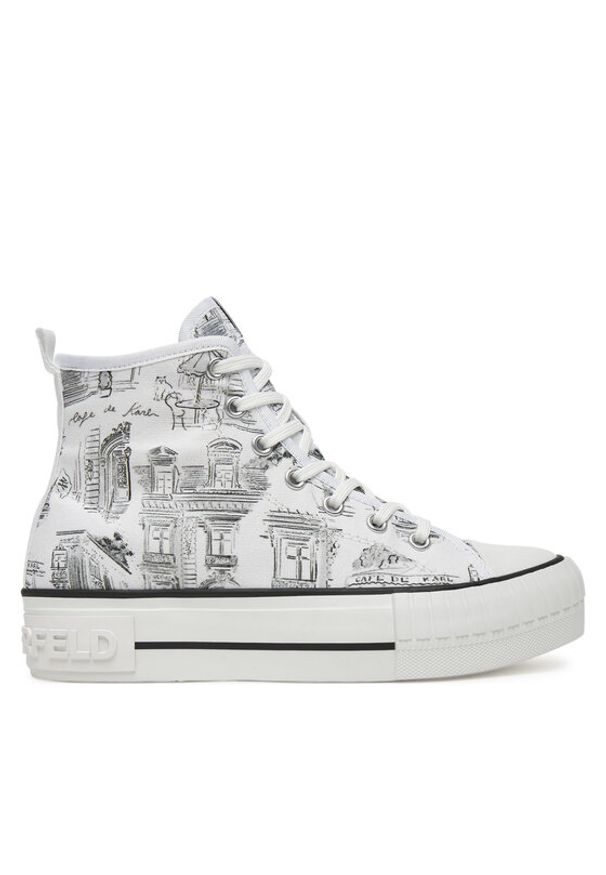 Karl Lagerfeld - KARL LAGERFELD Trampki KL60455 Biały. Kolor: biały. Materiał: materiał