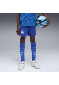 Puma - Młodzieżowe szorty Olympique Marsylia 25/26 PUMA Vivid Blue Bleu Azur. Kolor: niebieski. Materiał: tkanina. Sport: piłka nożna