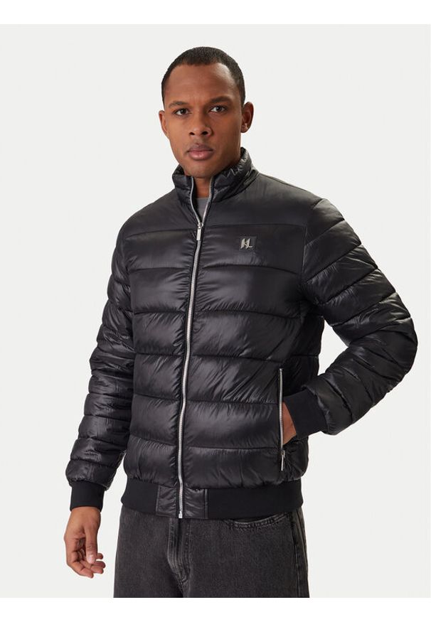 Karl Lagerfeld - KARL LAGERFELD Kurtka zimowa 505090 561590 Czarny Slim Fit. Typ kołnierza: dekolt w karo. Kolor: czarny. Materiał: syntetyk. Sezon: zima