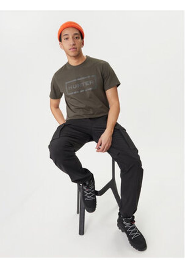Hunter T-Shirt Halton HARM0019252 Zielony Regular Fit. Kolor: zielony. Materiał: bawełna