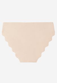 Renee - Beżowe Majtki Typu Figi o Bezszwowym Wykończeniu Siladeia. Kolekcja: plus size. Kolor: beżowy. Materiał: jeans
