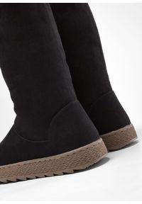 bonprix - Kozaki zimowe. Zapięcie: bez zapięcia. Kolor: czarny. Sezon: zima #3