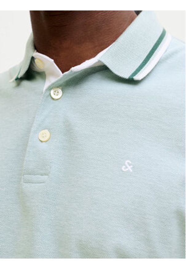 Jack & Jones Polo Paulos 12136668 Niebieski jasny Regular Fit. Typ kołnierza: polo. Kolor: niebieski. Materiał: bawełna