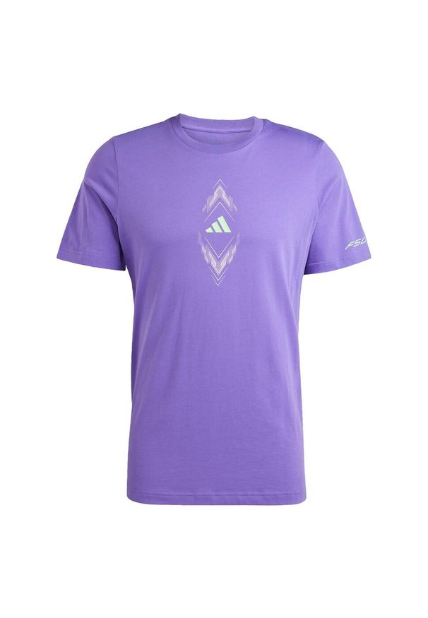Adidas - Koszulka F50 Graphic. Kolor: fioletowy. Sport: piłka nożna