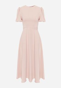 Renee - Różowa Rozkloszowana Sukienka Koktajlowa VICES na Krótki Rękaw Nessesha. Okazja: na randkę, na wesele, na ślub cywilny. Kolor: różowy. Długość rękawa: krótki rękaw. Styl: wizytowy. Długość: mini #6