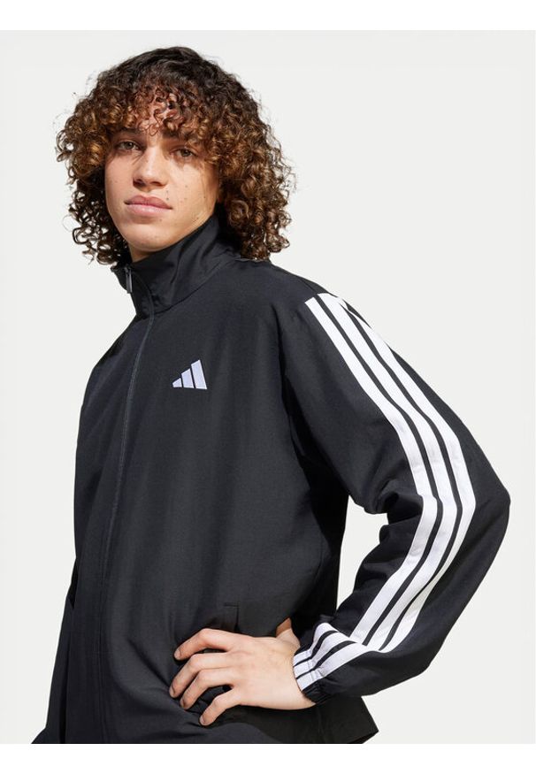 Adidas - adidas Dres 3-Stripes JI8849 Czarny Regular Fit. Kolor: czarny. Materiał: syntetyk