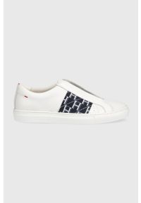 Hugo - HUGO sneakersy skórzane Futurism kolor biały. Nosek buta: okrągły. Kolor: biały. Materiał: skóra