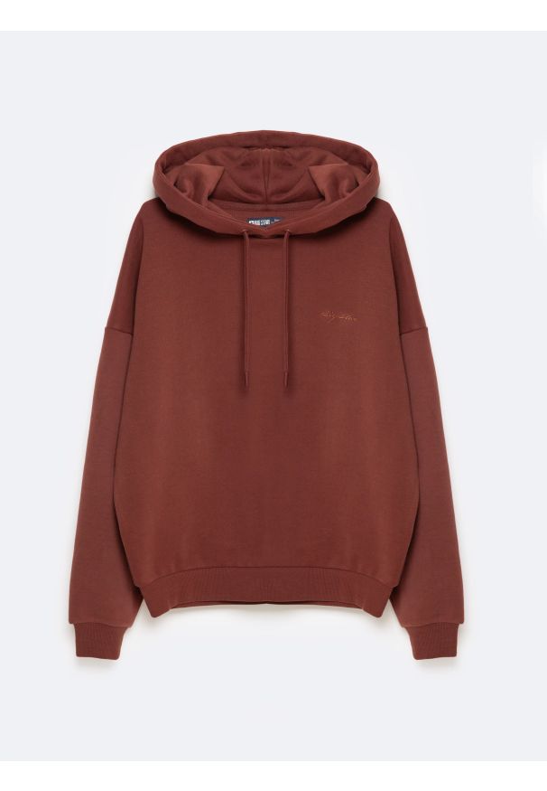 Big-Star - Bluza damska z kapturem bordowa Megan 604/ Foxie 604. Okazja: na co dzień. Typ kołnierza: kaptur. Kolor: czerwony. Styl: casual
