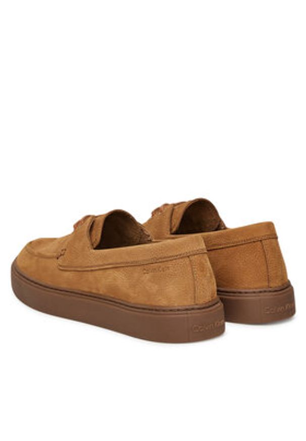 Calvin Klein Półbuty Hybrid Lace Up Boat Nu HM0HM01892 Brązowy. Kolor: brązowy. Materiał: skóra, zamsz