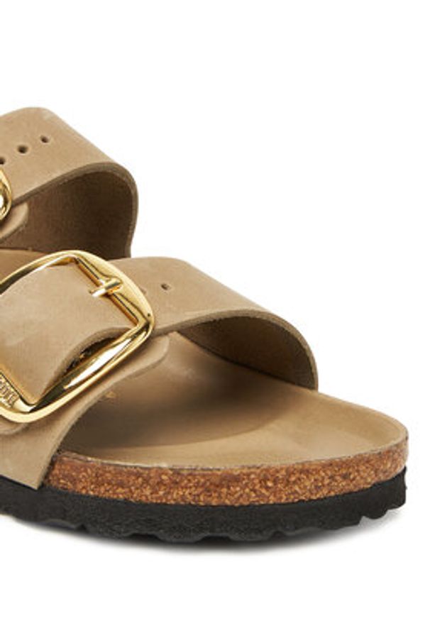 Birkenstock Klapki Arizona Big Buckle Hex 1030395 Brązowy. Kolor: brązowy. Materiał: skóra