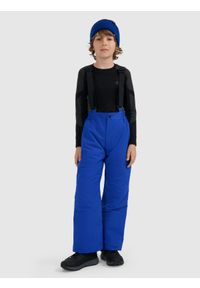 4f - 4F Spodnie narciarskie membrana 5000 chłopięce - niebieskie 146 (10-11 lat). Kolor: niebieski. Materiał: poliester, materiał. Wzór: gładki. Sezon: lato. Sport: narciarstwo #1