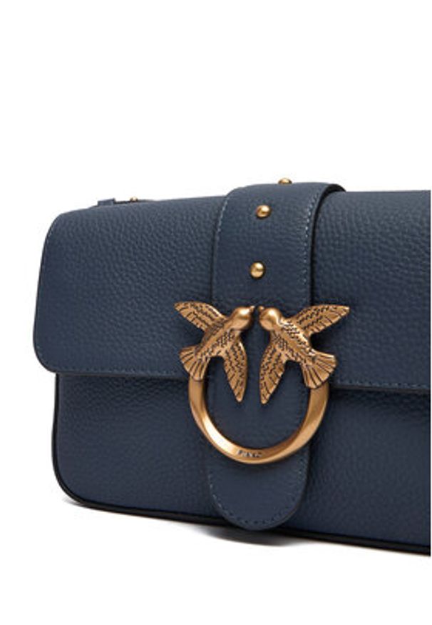 Pinko - PINKO Torebka Love One Mini Slouchy Fl Al 25-26 104340 A2OX Granatowy. Kolor: niebieski. Materiał: skórzane