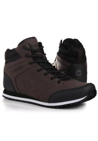 Hi-tec - Buty męskie trekkingowe HI-TEC ARNEL MID DARK BROWN. Kolor: brązowy, wielokolorowy, czarny