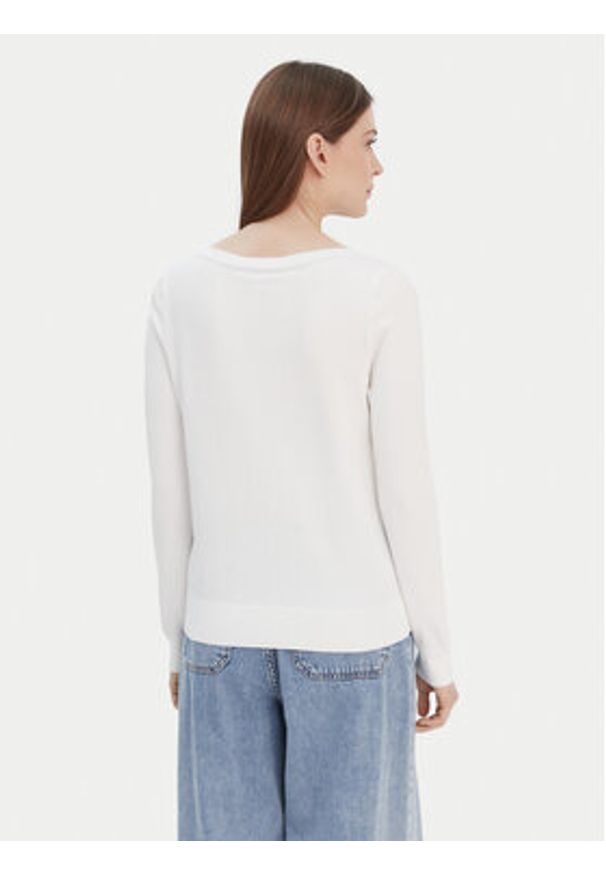 TOMMY HILFIGER - Tommy Hilfiger Sweter WW0WW42050 Biały Regular Fit. Kolor: biały. Materiał: bawełna