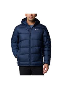 columbia - Kurtka ocieplana męska Columbia Fivemile Butte II Hooded Jkt z kapturem. Typ kołnierza: kaptur. Kolor: niebieski. Sport: turystyka piesza #1