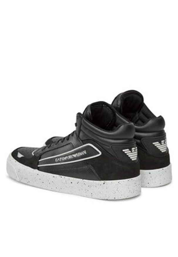 EA7 Emporio Armani Sneakersy X8Z042 XK351 A120 Czarny. Kolor: czarny. Materiał: skóra