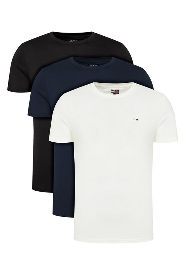 Tommy Jeans Komplet 3 t-shirtów DM0DM21579 Kolorowy Slim Fit. Materiał: bawełna. Wzór: kolorowy