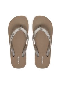 Calvin Klein Japonki Flatform Flip Flop Met Tpu HW0HW03120 Złoty. Kolor: złoty. Materiał: syntetyk #1
