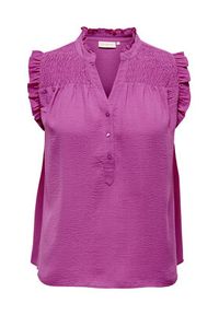 ONLY Carmakoma Top 15284993 Fioletowy Regular Fit. Kolor: fioletowy. Materiał: syntetyk #5