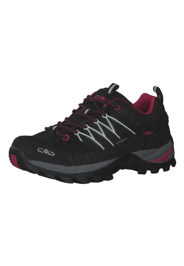 Buty trekkingowe damskie CMP Rigel Low WP. Kolor: niebieski, czarny, wielokolorowy. Materiał: zamsz, skóra. Styl: sportowy