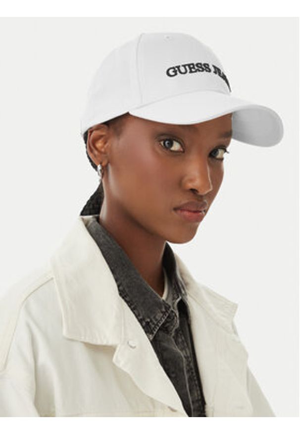 Guess Jeans Czapka z daszkiem WBEO-GJ-U3-002-SS26 Biały. Kolor: biały. Materiał: bawełna