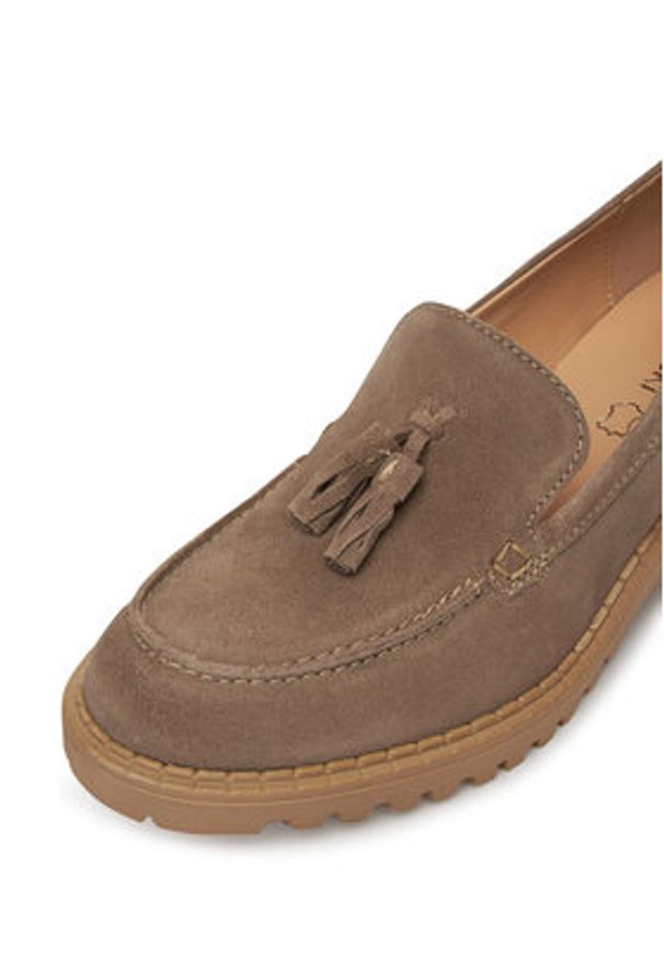Lasocki Loafersy WB-RONA-21 Szary. Kolor: szary. Materiał: zamsz, skóra