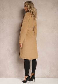 Renee - Jasnobrązowy Klasyczny Płaszcz z Wiązaniem Deneris. Kolor: brązowy. Materiał: tkanina. Styl: klasyczny
