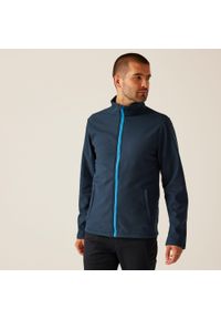 Regatta - Softshell roboczy męski Ablaze. Kolor: niebieski. Materiał: softshell. Sezon: zima, jesień. Sport: turystyka piesza #1