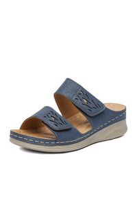 Go Soft Klapki CEO-WYL05010-11 Niebieski. Kolor: niebieski. Materiał: skóra #4