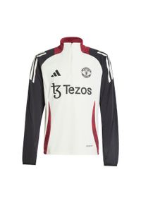Adidas - Bluza Manchester United Tiro 24 Training Kids. Kolor: czarny, biały, wielokolorowy. Materiał: dresówka, materiał. Sport: piłka nożna