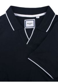 Oryginalna Koszulka Polo - Brave Soul - Granatowa. Okazja: na co dzień. Typ kołnierza: polo. Kolor: niebieski. Materiał: bawełna. Styl: casual #3