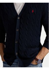 Polo Ralph Lauren Kardigan 710890548004 Granatowy Regular Fit. Typ kołnierza: polo. Kolor: niebieski. Materiał: bawełna #3