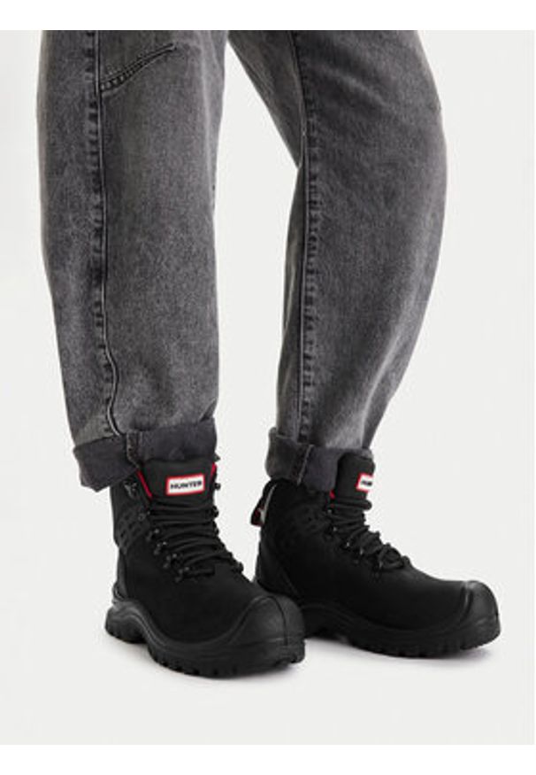 Hunter Półbuty HUNTER-SS-08 W Czarny. Kolor: czarny. Materiał: nubuk, skóra